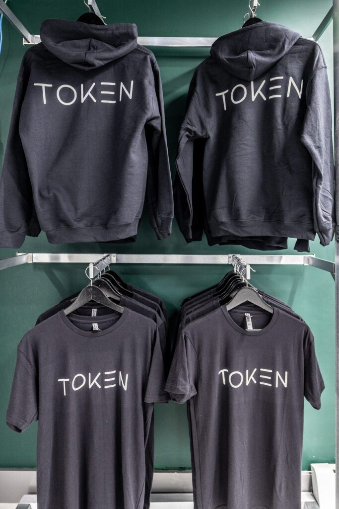 T-shirts on sale at Token Dispensary